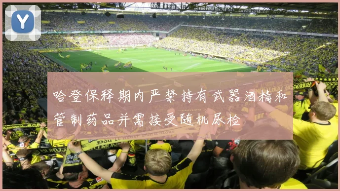 哈登保释期内严禁持有武器酒精和管制药品并需接受随机尿检